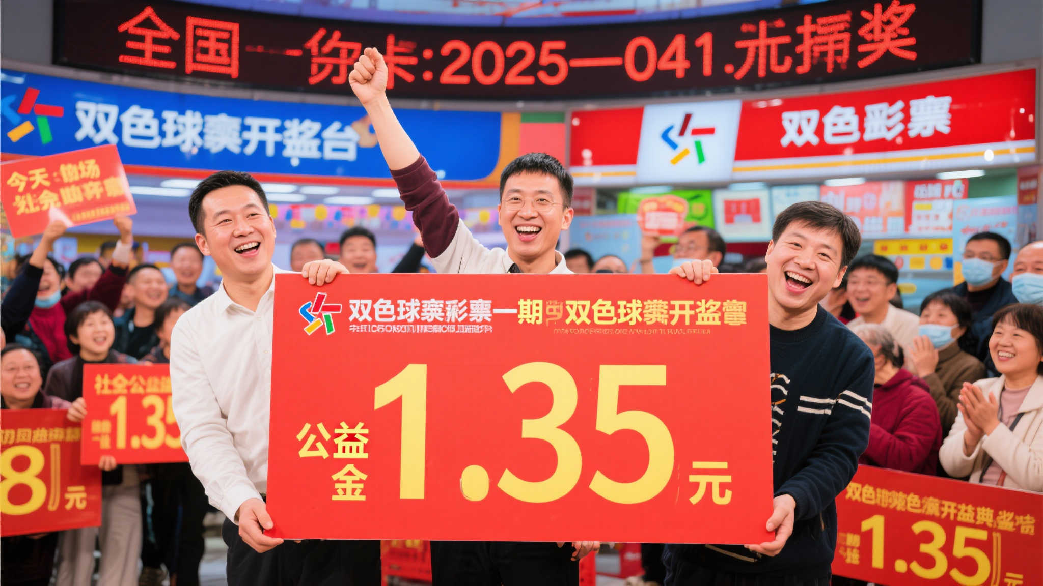 双色球2025年第041期:8注一等奖诞生,公益金达1.35亿元 双色球2025年第041期:8注一等奖诞生,公益金达1.35亿元