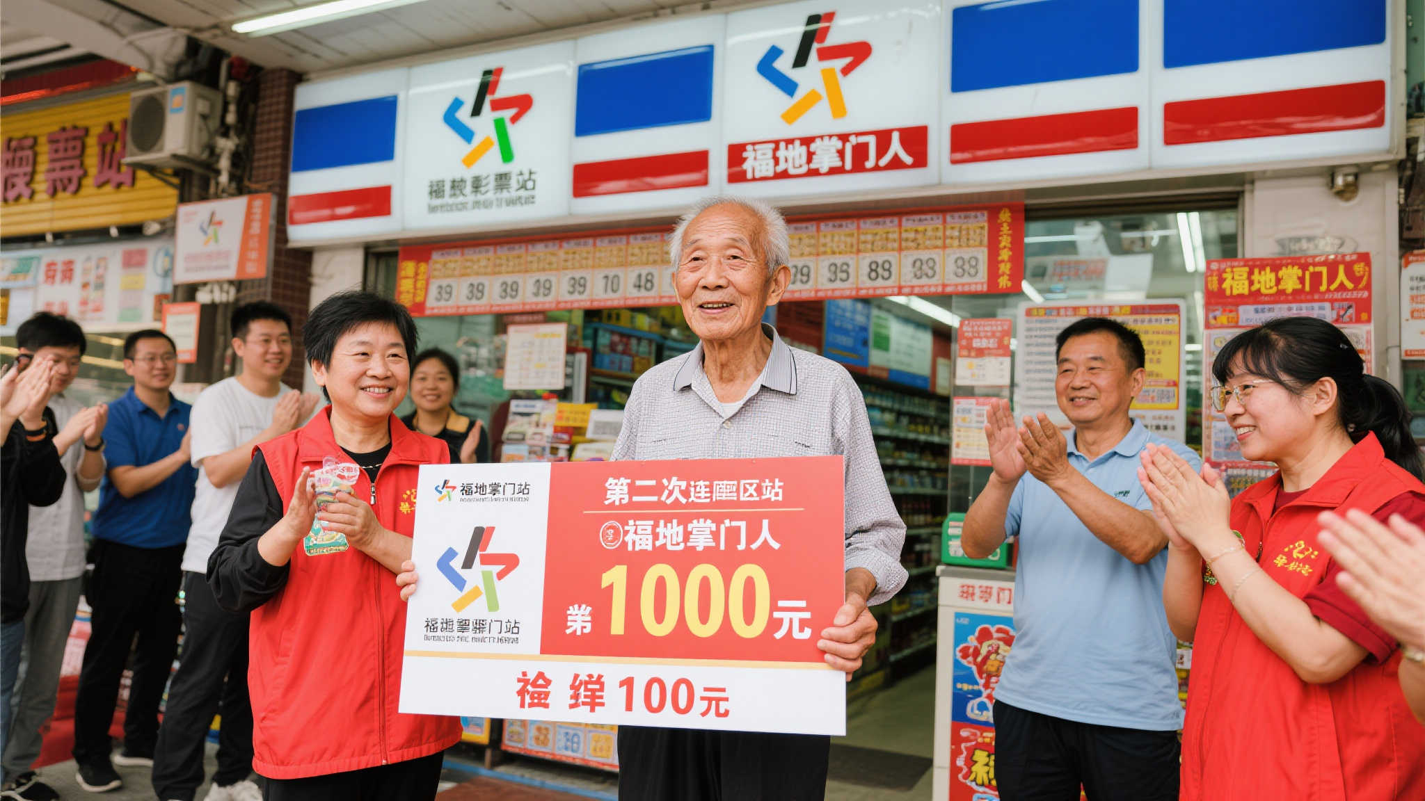 台湾7千万大乐透巨奖诞生 美女站主手持喜报庆贺-图 台湾7千万大乐透巨奖诞生 美女站主手持喜报庆贺-图