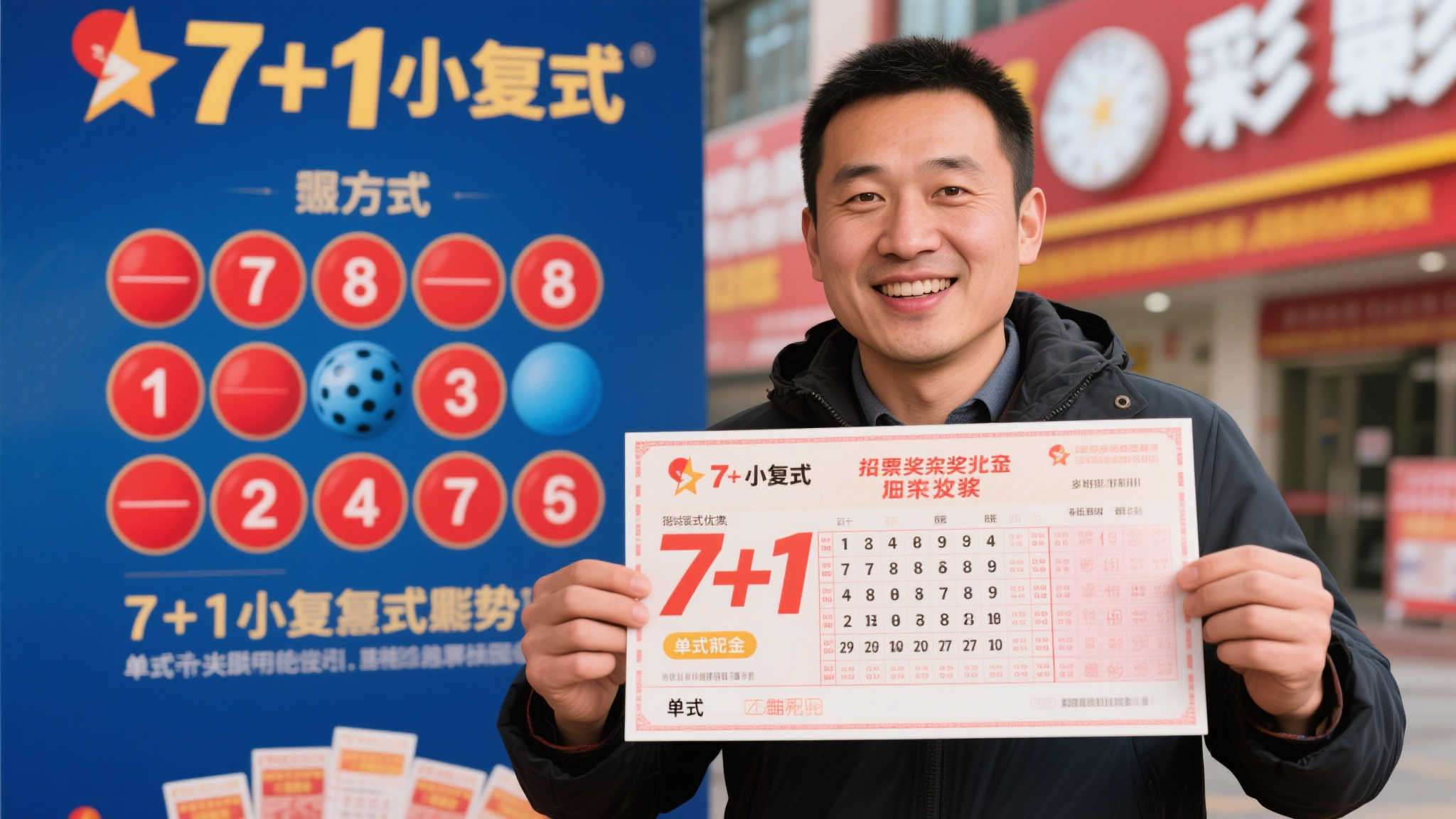 男子凭7+1小复式喜中双色球1235万，激动到双腿发软难信真中