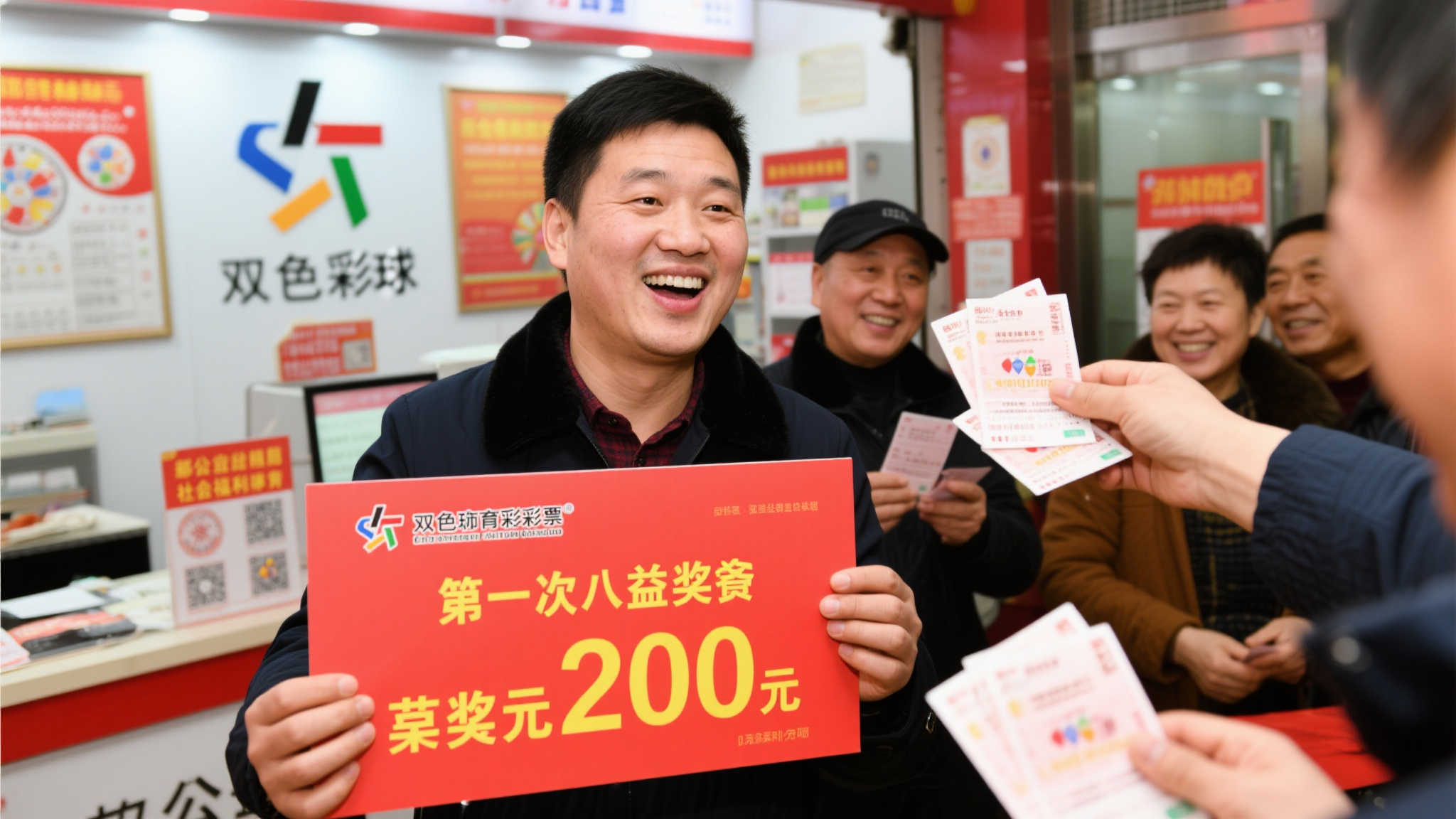 老彩民4元中双色球1045万迅速兑奖 每次投注从不超10元