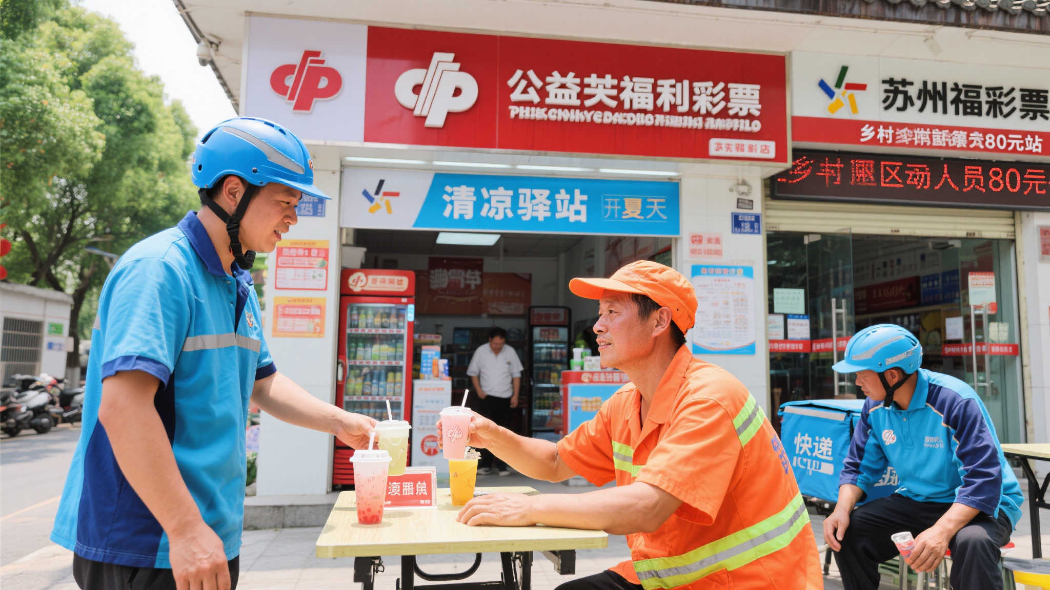 苏州福彩980个清凉驿站向户外劳动者开放